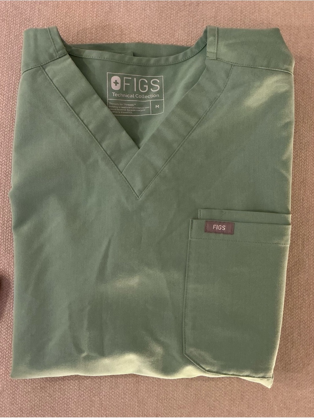 FIGS Men’s Leon Scrub Top M Jade Green Technical Collection FM1500